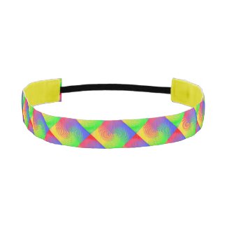Rainbow Spectrum Spiral Elastic Headbands