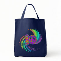 Rainbow Spin Peace Dark Bags