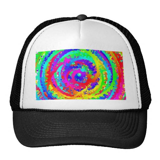 rainbow spin trucker hat Zazzle