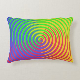 Rainbow Spiral Accent Pillow