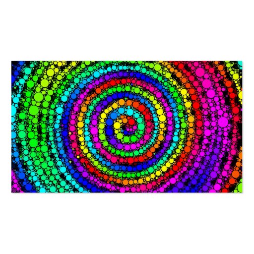 Rainbow Spiral Business Card (front side)