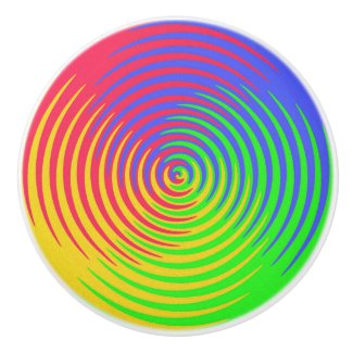 Rainbow Spiral Ceramic Knob