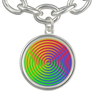 Rainbow Spiral Charm Bracelet