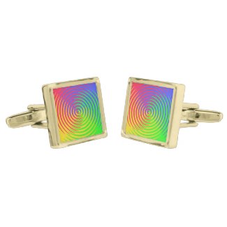 Rainbow Spiral Cufflinks