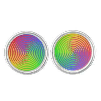 Rainbow Spiral Cufflinks