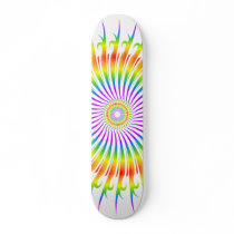 Rainbow Spiral Design: Custom Skateboard