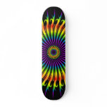 Rainbow Spiral Design: Custom Skateboard