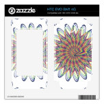 Rainbow Spiral Flower Design - White Background HTC EVO Shift 4G Decal