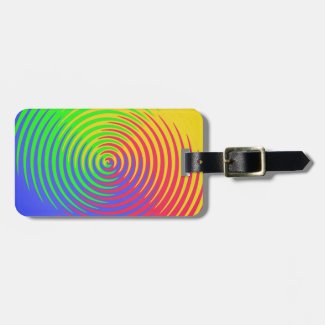 Rainbow Spiral Luggage Tag