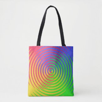 Rainbow Spiral Red Blue Yellow Green Tote Bag