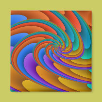 Rainbow Spiral Storm magnets