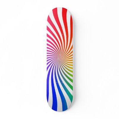 Rainbow Spiral: Vector Drawing: Skateboard by spiritswitchboard