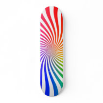 Rainbow Spiral: Vector Drawing: Skateboard