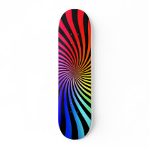 Rainbow Spiral: Vector Drawing: Skateboard