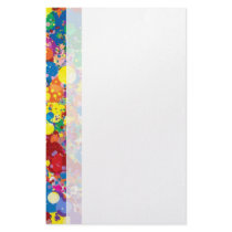 Rainbow Splatter Stationery Design