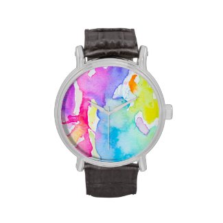 Rainbow Splatter Watch By Megaflora