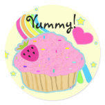 Rainbow Sprinkle Cupcake Sticker Rainbow Sprinkle Cupcake Sticker