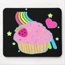 Rainbow Sprinkled Cupcake Mousepad mousepads