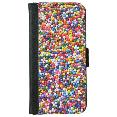 Rainbow sprinkles wallet phone case for iPhone 6/6S