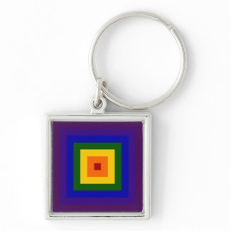 Rainbow Square keychain