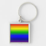 Rainbow Square Keychain