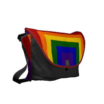 Rainbow Squares Courier Bag