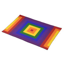 Rainbow Squares placemats