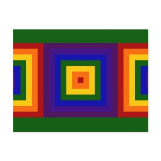 Rainbow Squares postcard