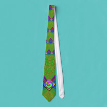 Rainbow Squiral trippy necktie ties