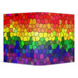 Rainbow Stained Glass folder Vinyl Binder
