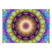Rainbow stained Glass Greeting Cards