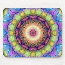 Rainbow stained Glass Mouse Pad