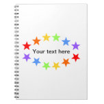 Rainbow Star Border notebooks