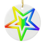 Rainbow Star ornaments