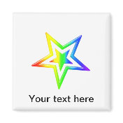 Rainbow Star Fridge Magnets