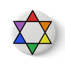 rainbow star of david buttons by Gay_Art rainbow star of david buttons