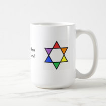 Rainbow Star of David mugs