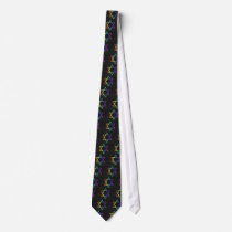 Rainbow Star of David necktie