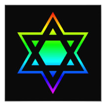 Rainbow Star of David Photo