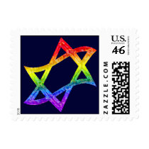 Rainbow Star of David Stamps