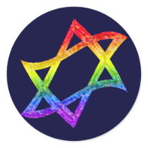 Rainbow Star of David Stickers stickers