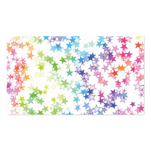 Rainbow Stars Business Card (front side)