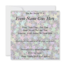 Rainbow Stars Personalized Invitation