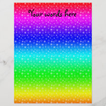 Rainbow stars pattern flyer