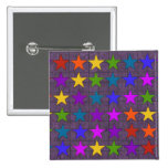 Rainbow Stars Pinback Button