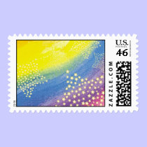 Rainbow  & Stars Stamp