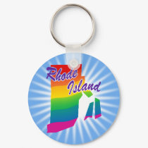 Rainbow State Of Rhode Island keychains by rainbowthree Rainbow State Of Rhode Island keychains