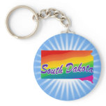 Rainbow State Of South Dakota Keychain