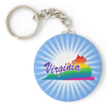 Rainbow State Of Virginia Key Chains
