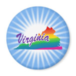 Rainbow State Of Virginia Fridge Magnet